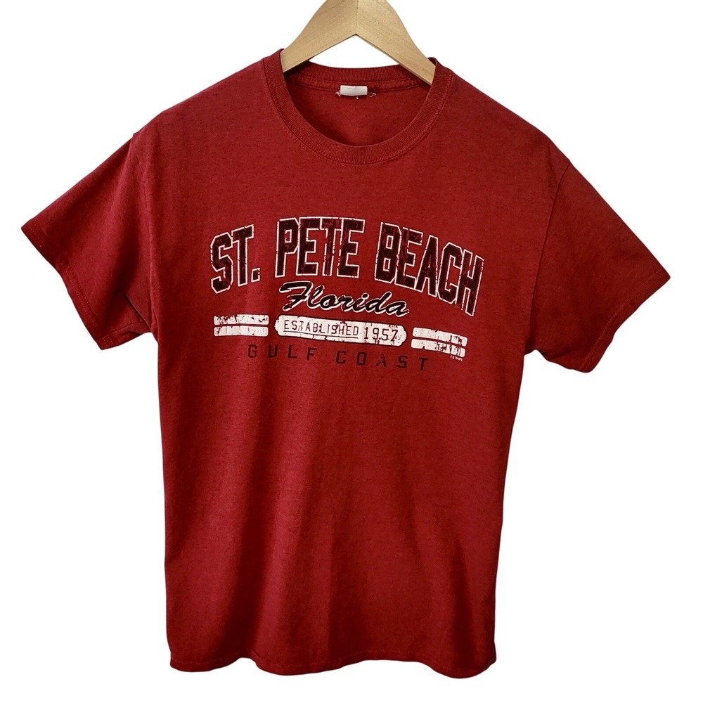 St.Pete Beach Florida Gulf Coast Red Size M - Picture 1 of 8